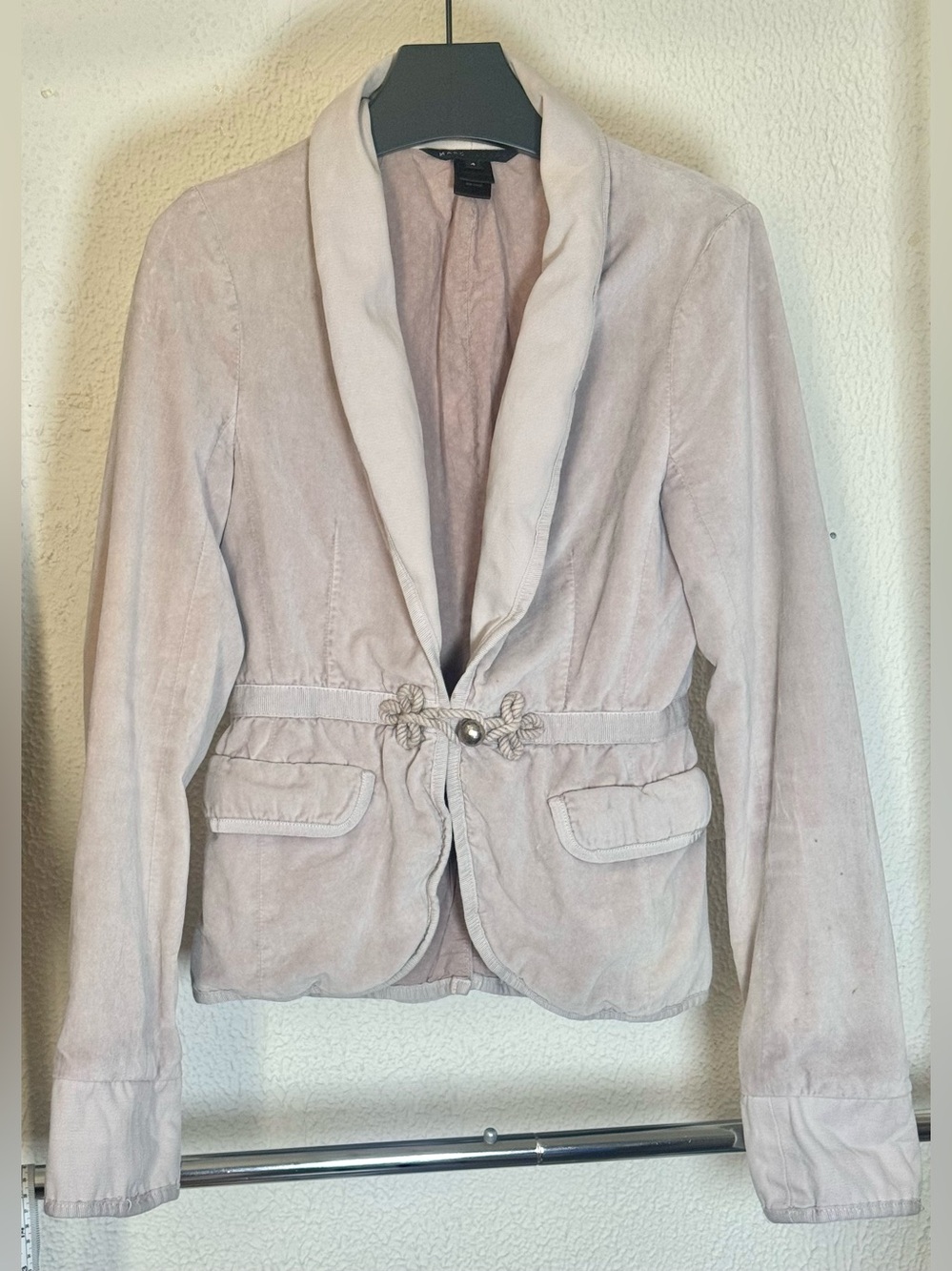 Marc Jacobs Velour Lilac Blazer Jacket Size 4 Rope Button